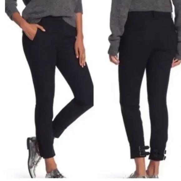 Tibi Pants - Tibi Black Anson Dress Pants with Ankle Buckle Details size 2 EUC